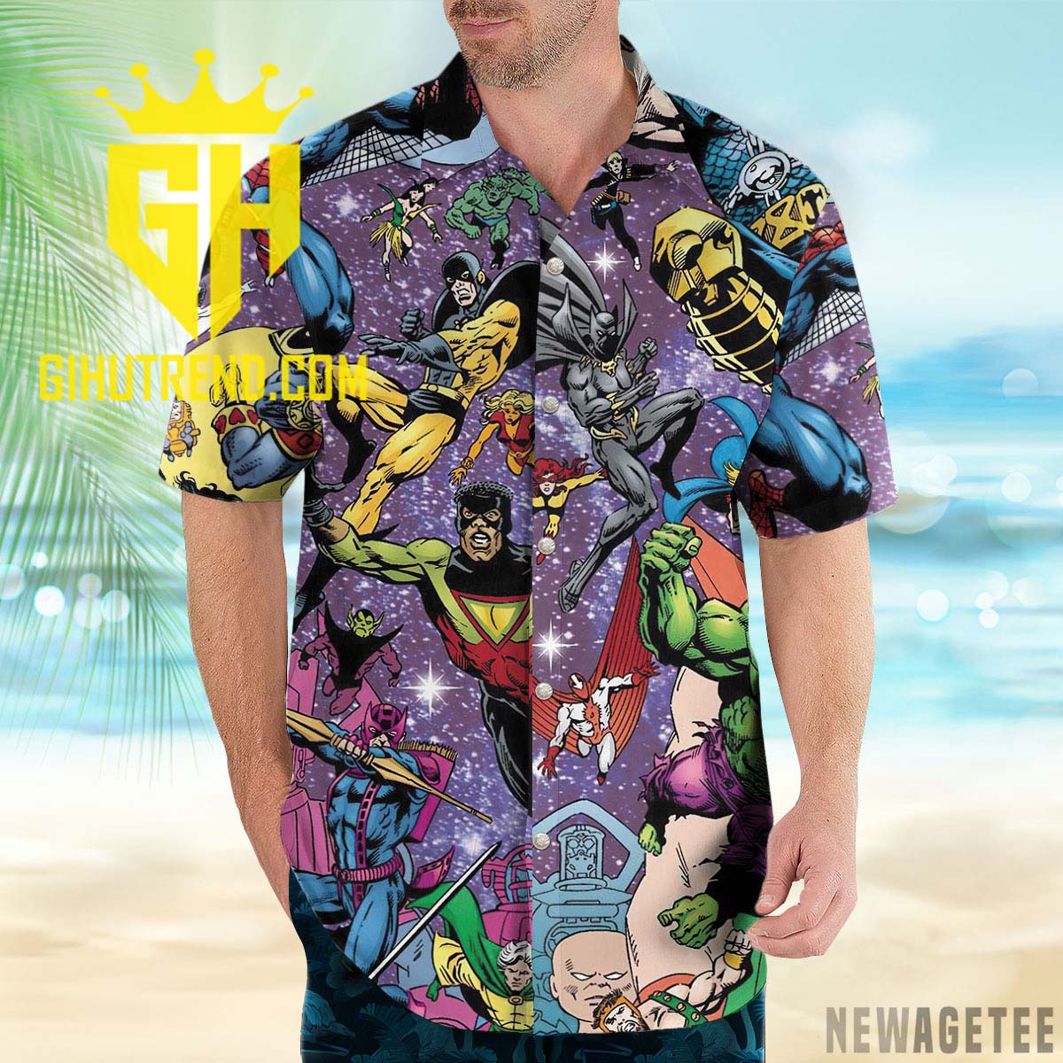 Thanos Marvel vs Avengers Summer Beach Hawaiian Shirt