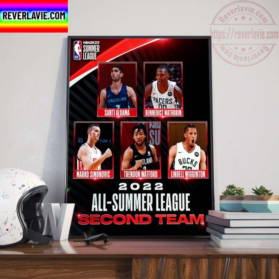 The 2022 NBA 2K23 Summer League All Summer League Second Team Home Decor Poster Canvas