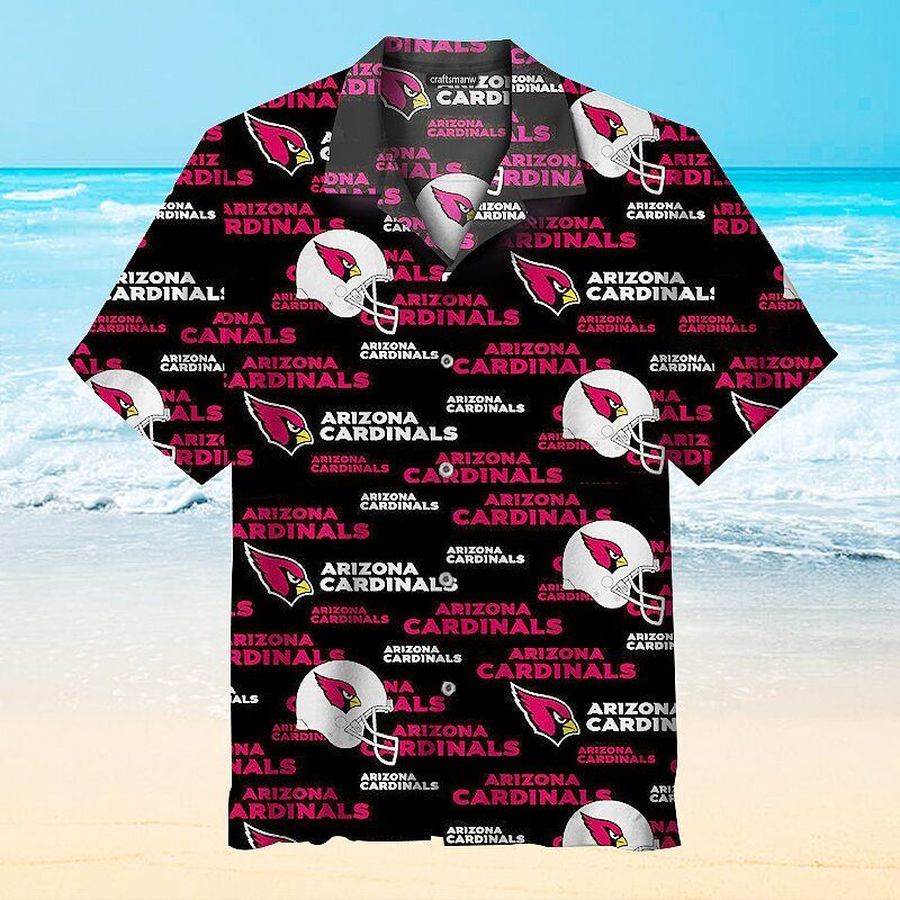 The Arizona Cardinals Football Nfl Hawaiian Graphic Print Short Sleeve Hawaiian Shirt L98