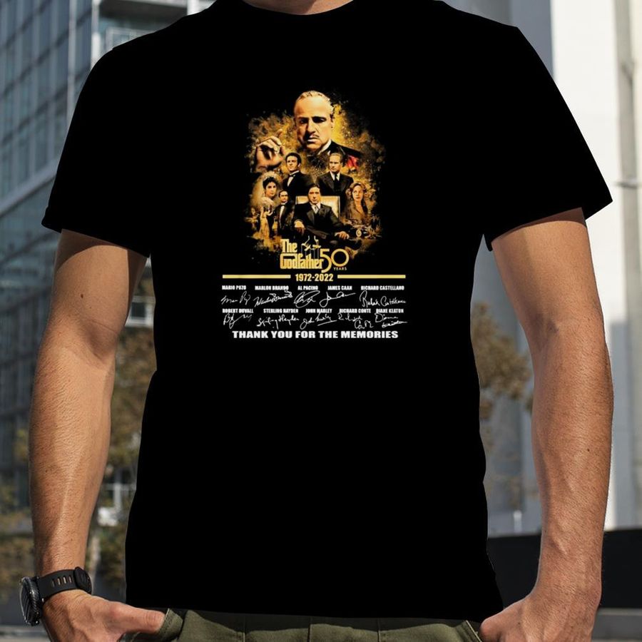 The Godfather Rip James Caan 50 Years 1972-2022 Thank You For The Memories Signatures Shirt