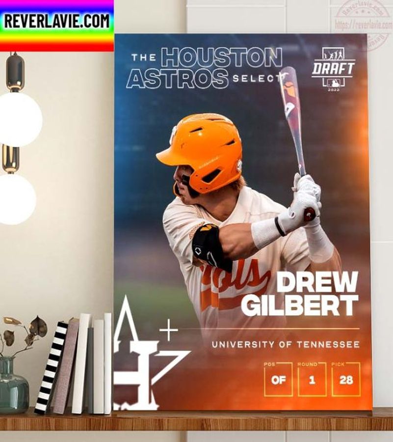 The Houston Astros Select OF Drew Gilbert Home Decor Poster Canvas