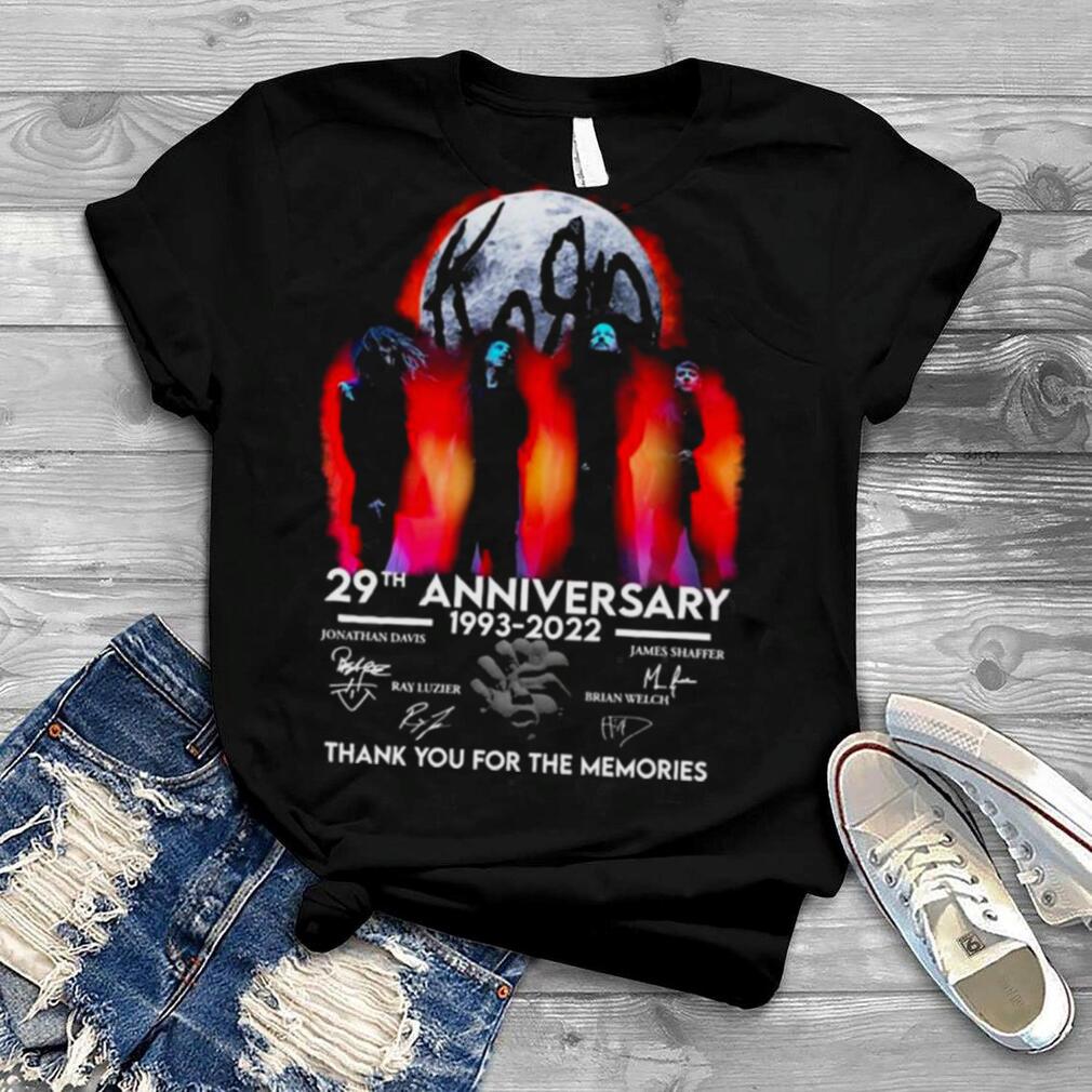 The Korn 29th Anniversary 1993 2023 Signatures Thank You For The Memories Shirt