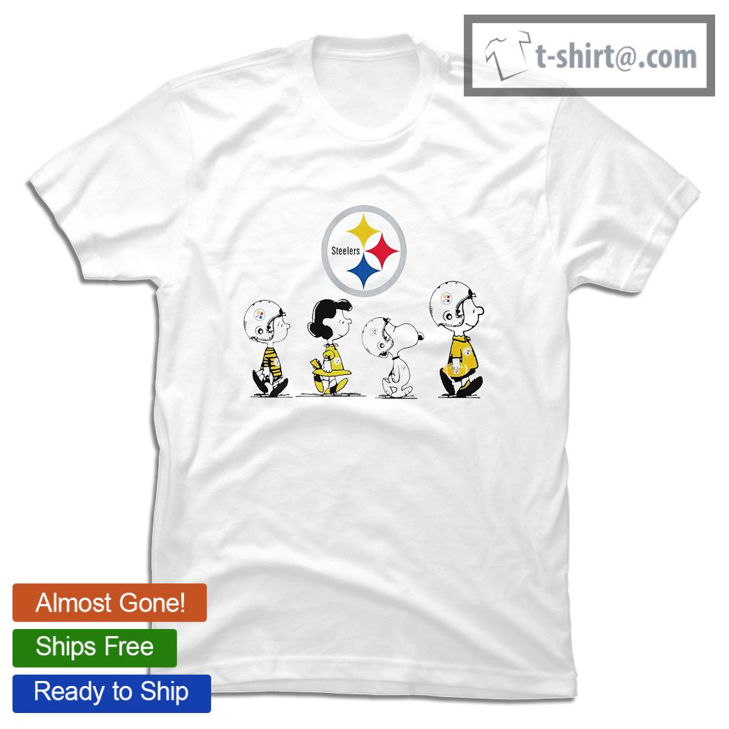 The Peanuts characters fan Walking Pittsburgh Steelers shirt
