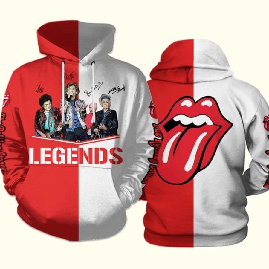 The Rolling Stones Signatures 3D Hoodie Sweatshirt