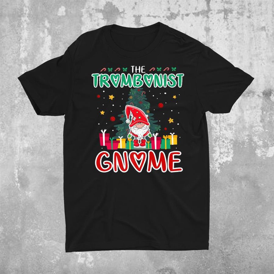 The Trombonist Gnome Xmas Tree Group Christmas Matching Shirt