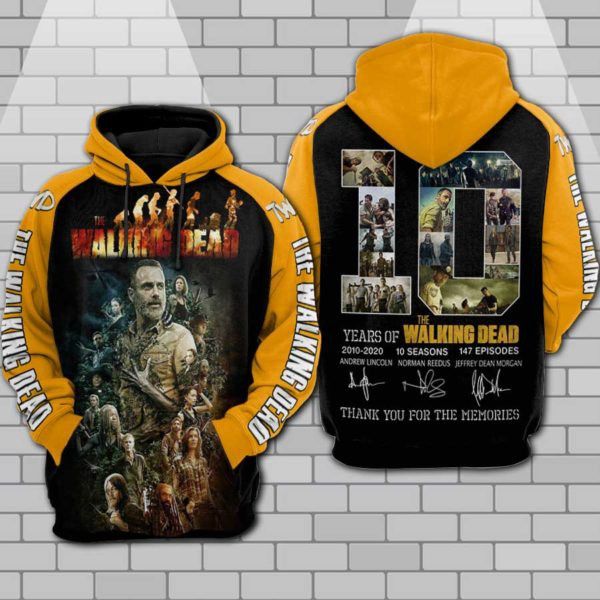 The Walking Dead Thank You For The Memories Men And Women 3D Full Printing Hoodie Shirt The Walking Dead 3D Full Printing Shirt