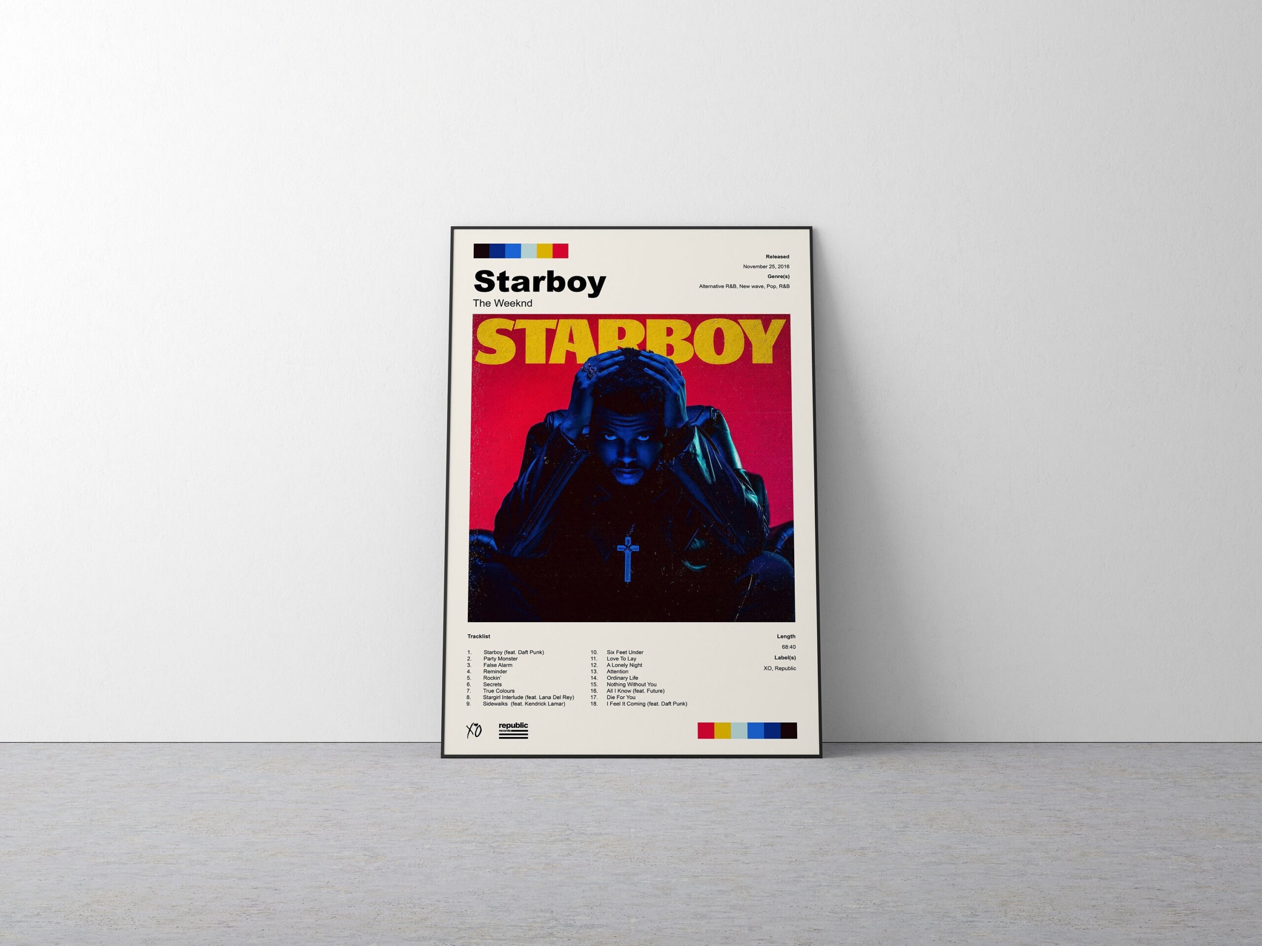 The Weeknd Starboy Album Poster