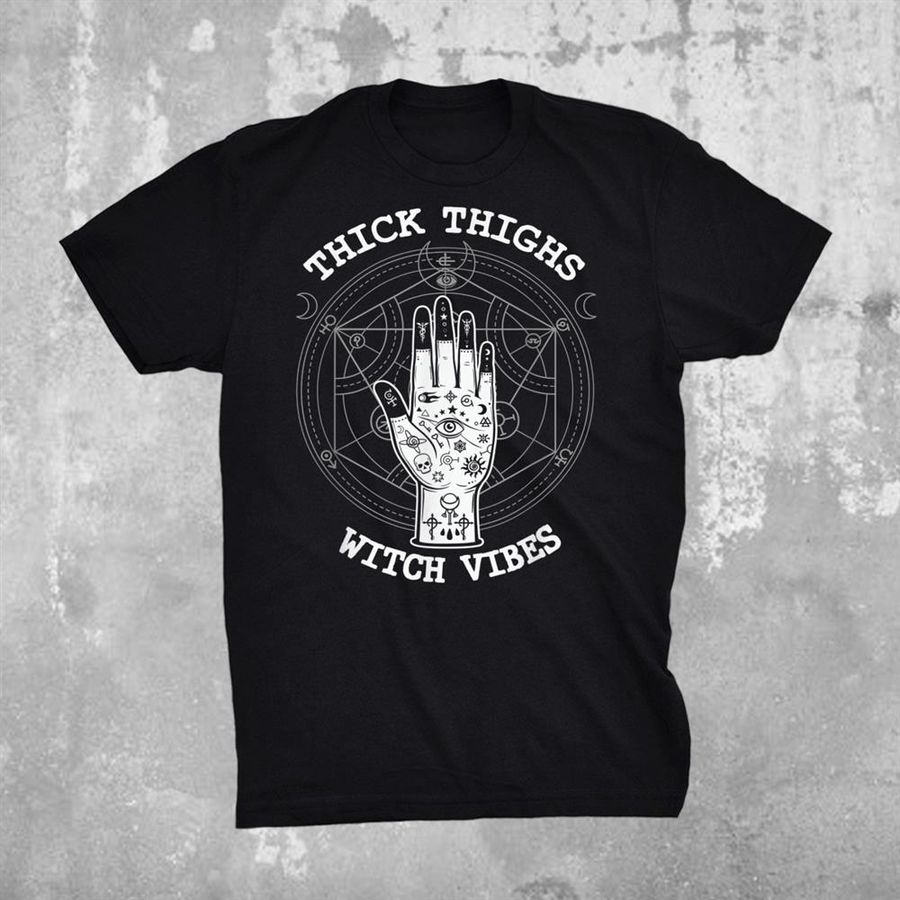 Thick Thighs Witch Vibes Halloween Costume Shirt