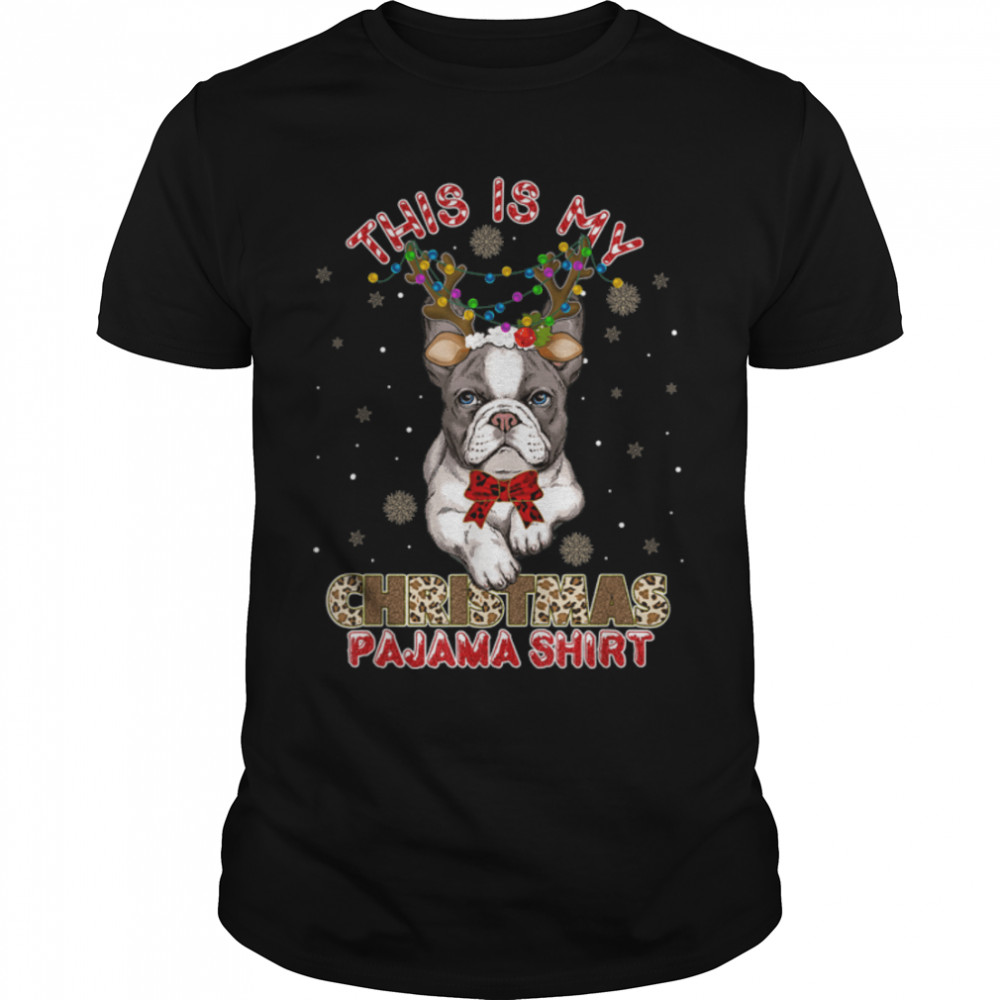 This Is My Christmas Pajama Bulldog Lover T-Shirt B0B7DYXFQH