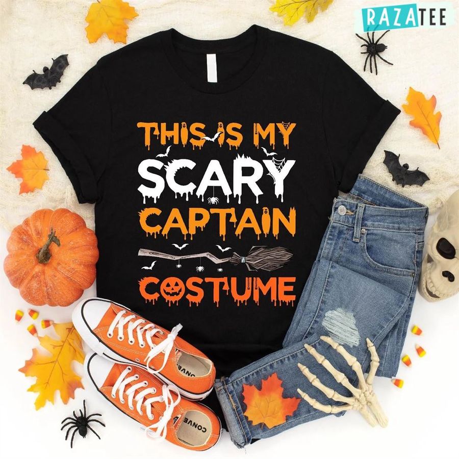 This Is My Scary Captain Costume Halloween T-shirt For Men Women