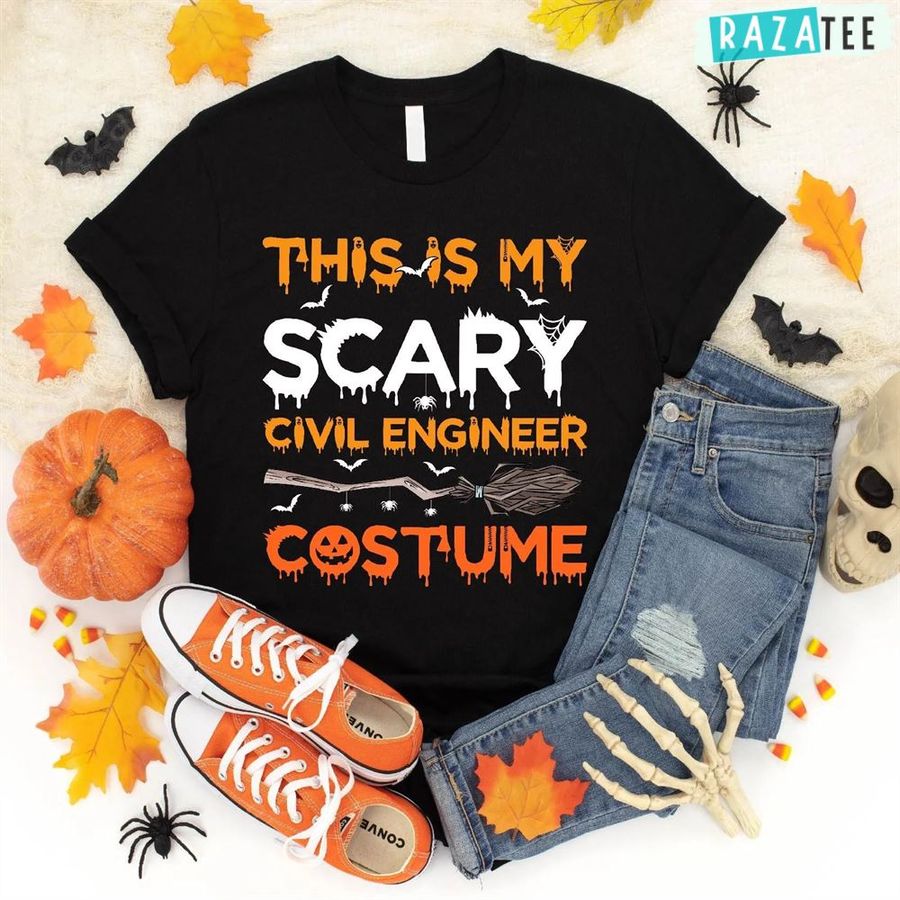 This Is My Scary Civil Engineer Costume Halloween T-shirt For Men Women