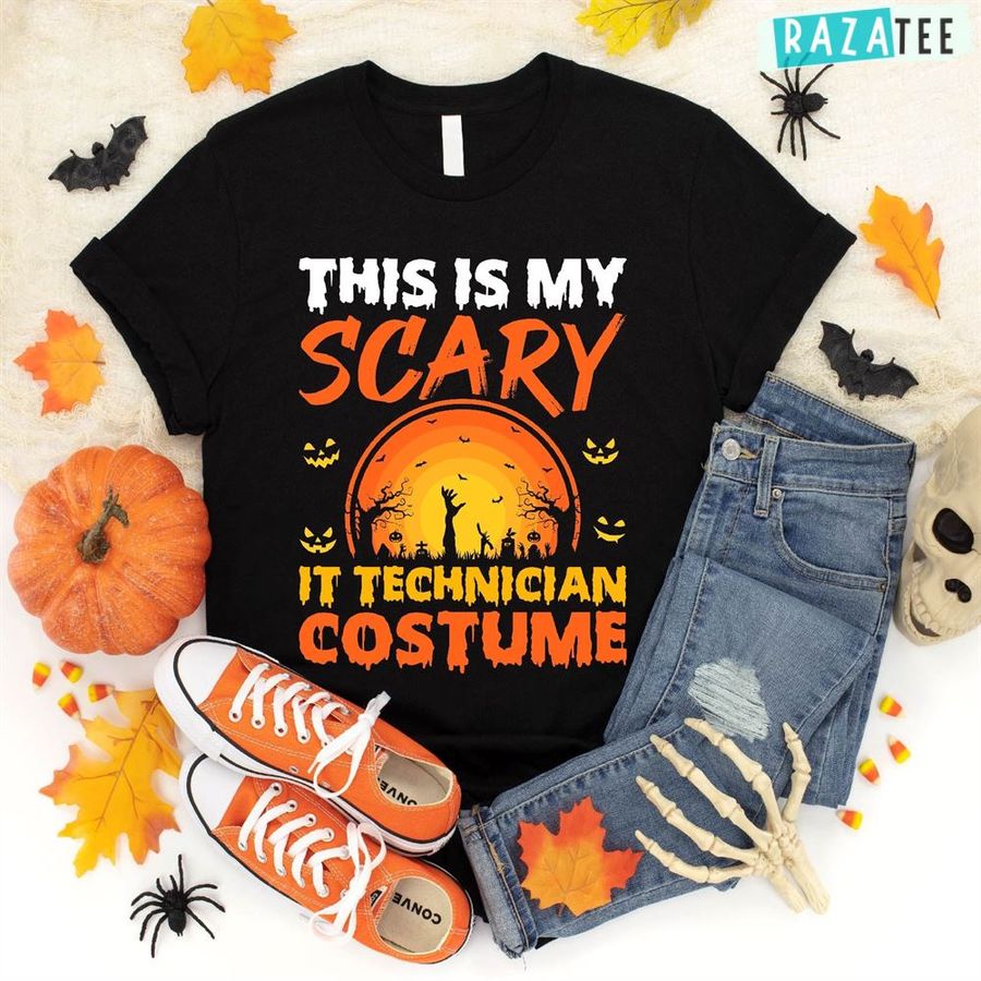 This Is My Scary It Technician Costume Halloween T-Shirt