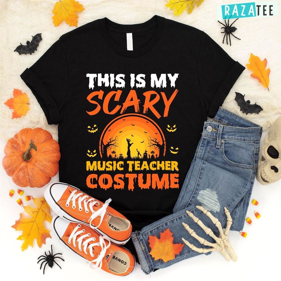 This Is My Scary Music Teacher Costume Halloween T-Shirt