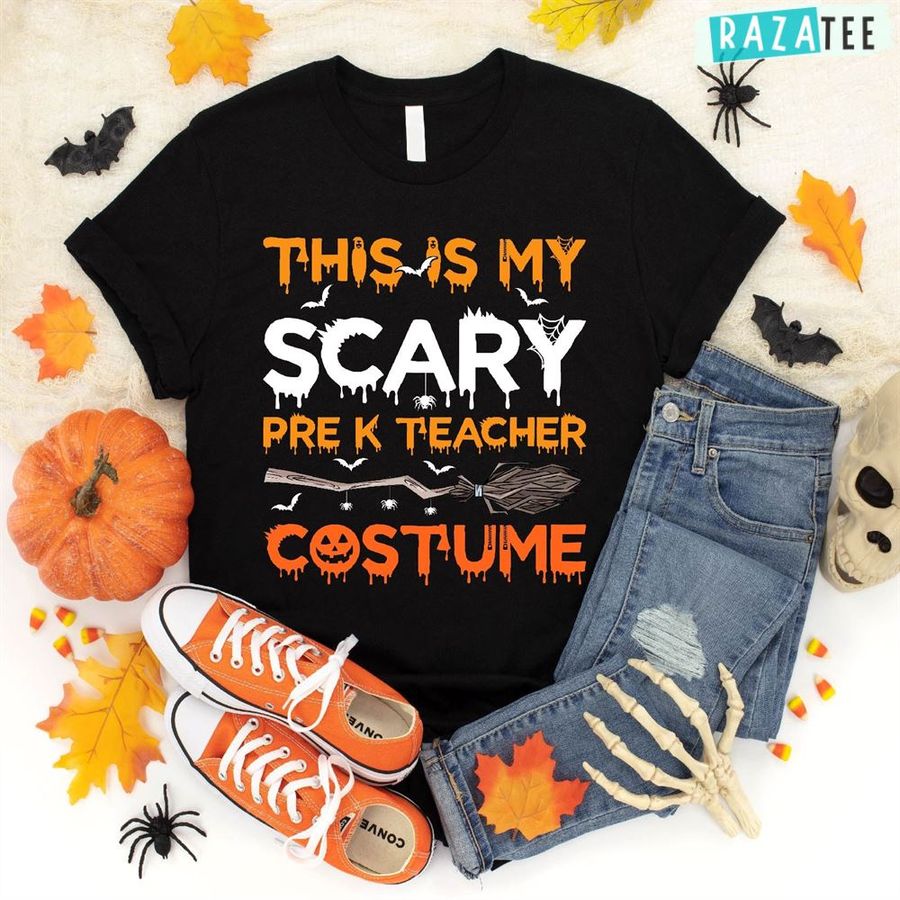 This Is My Scary Pre K Teacher Costume Halloween Gifts Shirt
