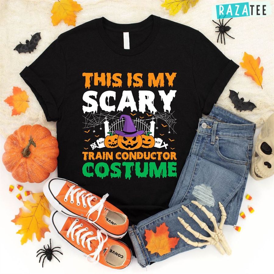 This Is My Scary Train Conductor Costume Halloween TShirt