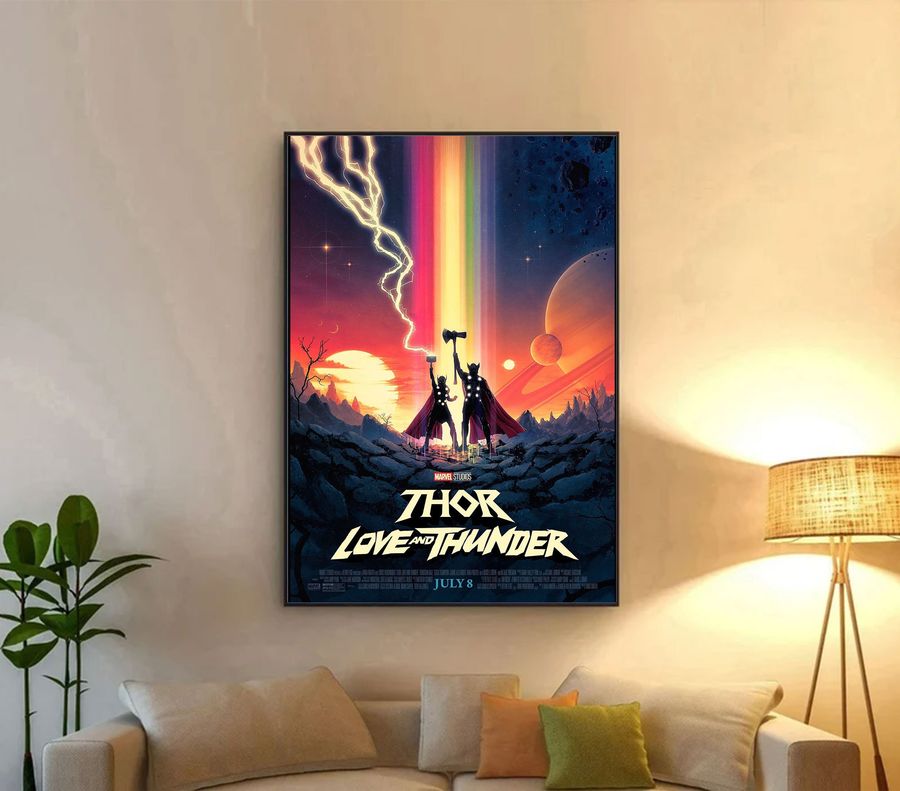 Thor Love And Thunder Movie Poster, Thor Love And Thunder 2022 Poster, New Poster Thor Love And Thunder, Love And Thunder July 8 2022 Poster