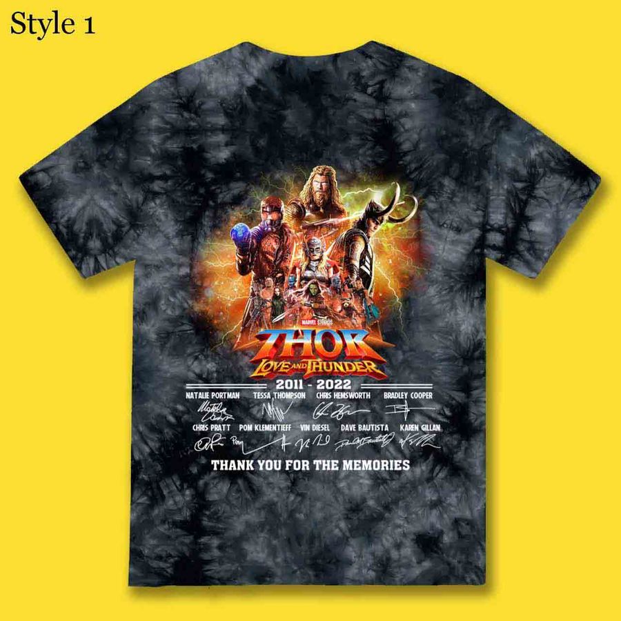 Thor Love And Thunder Thank You For The Memories Shirt Tie Dye