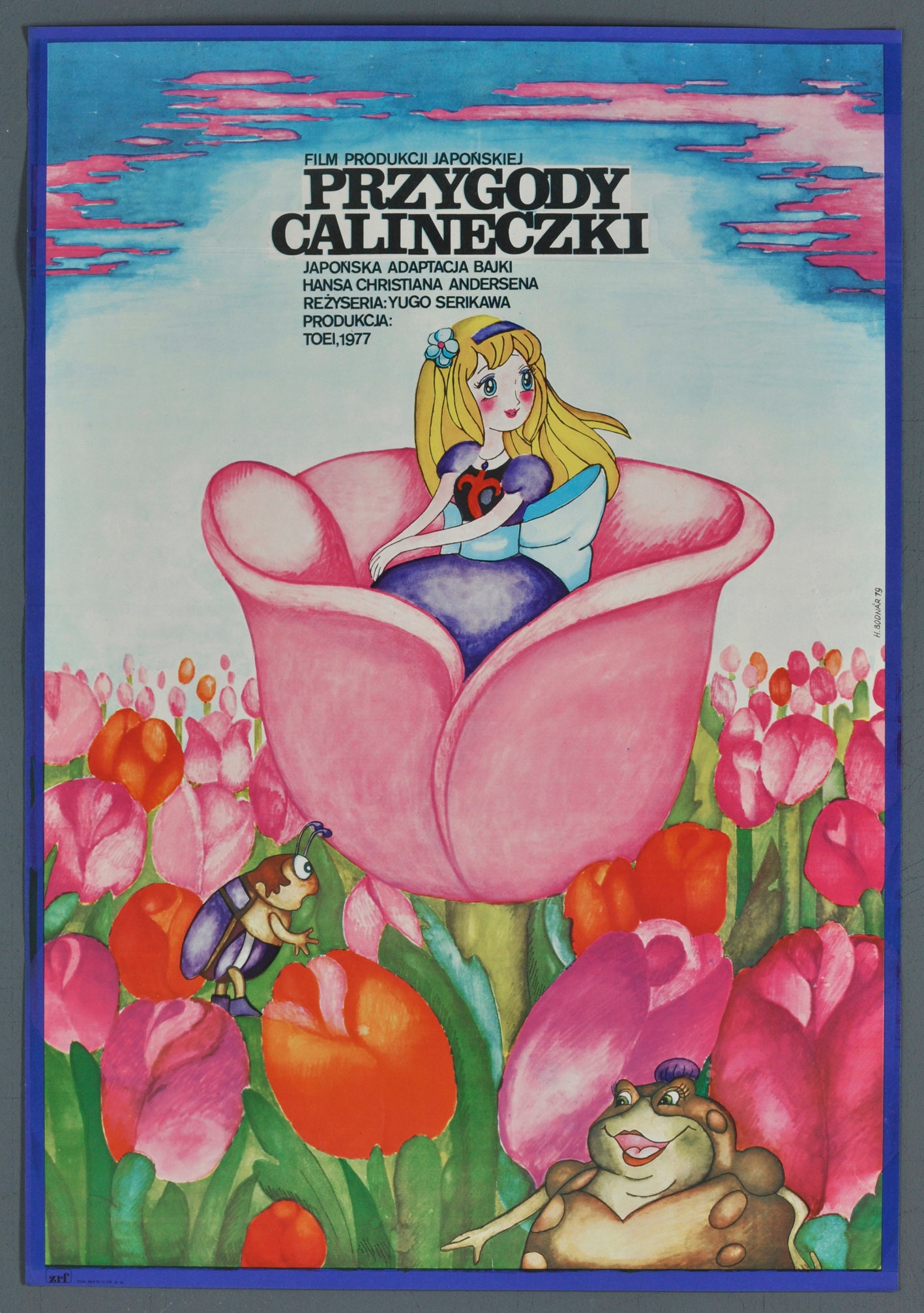 Thumbelina ORIGINAL 1979 Polish Movie Poster - Hans Christian Andersen - Bodnar Art