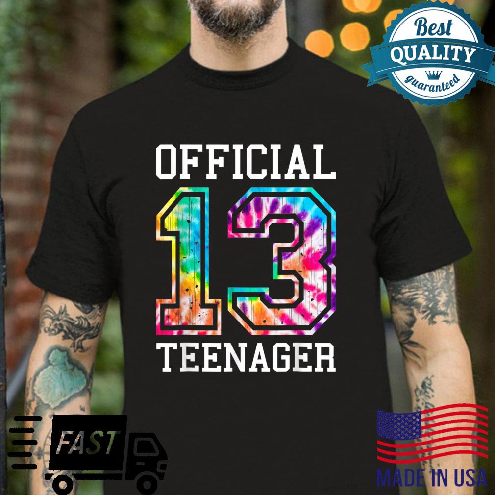 Tie Dye Officialnager 13th Birthday Shirt For Girls Boys Shirt