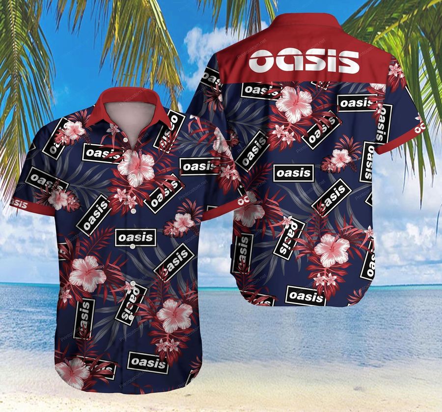 Tlmus Oasis Hawaiian Graphic Print Short Sleeve Hawaiian Casual Shirt size S - 5XL