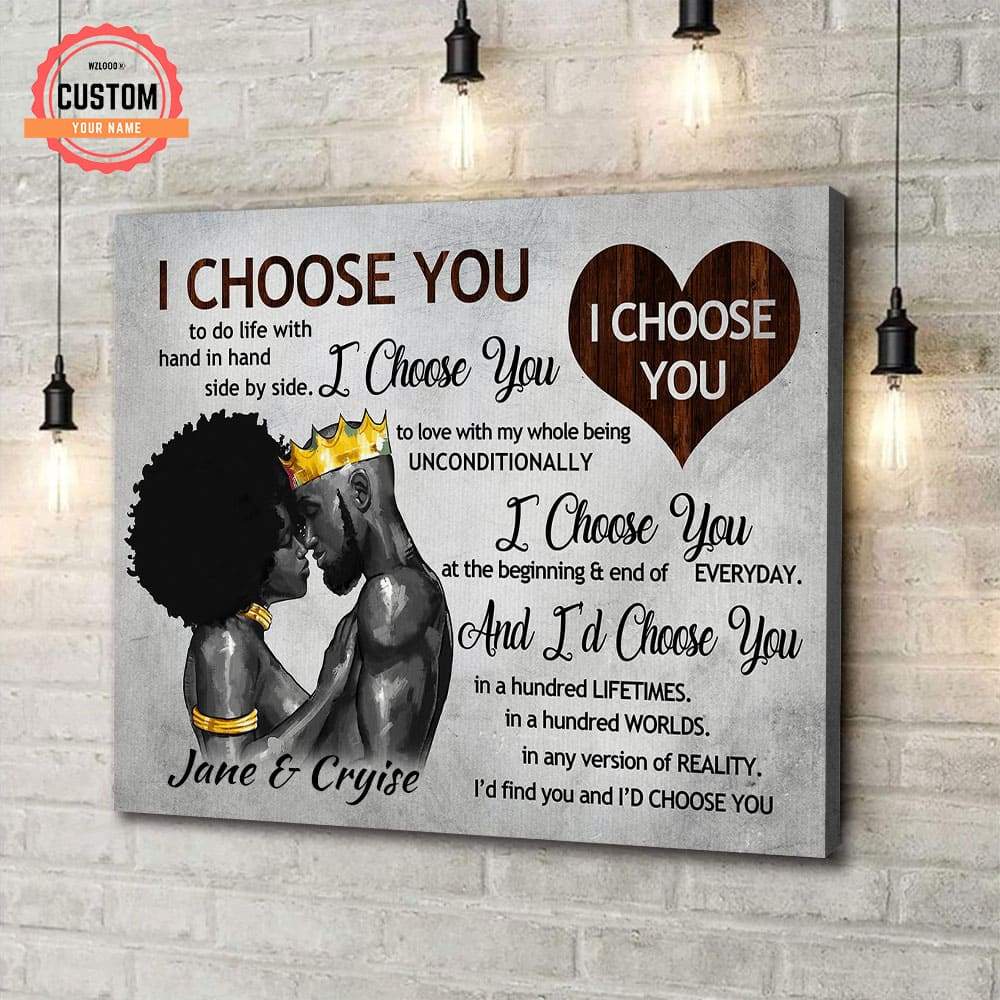 To Lover I Choose You Custom Name Canvas