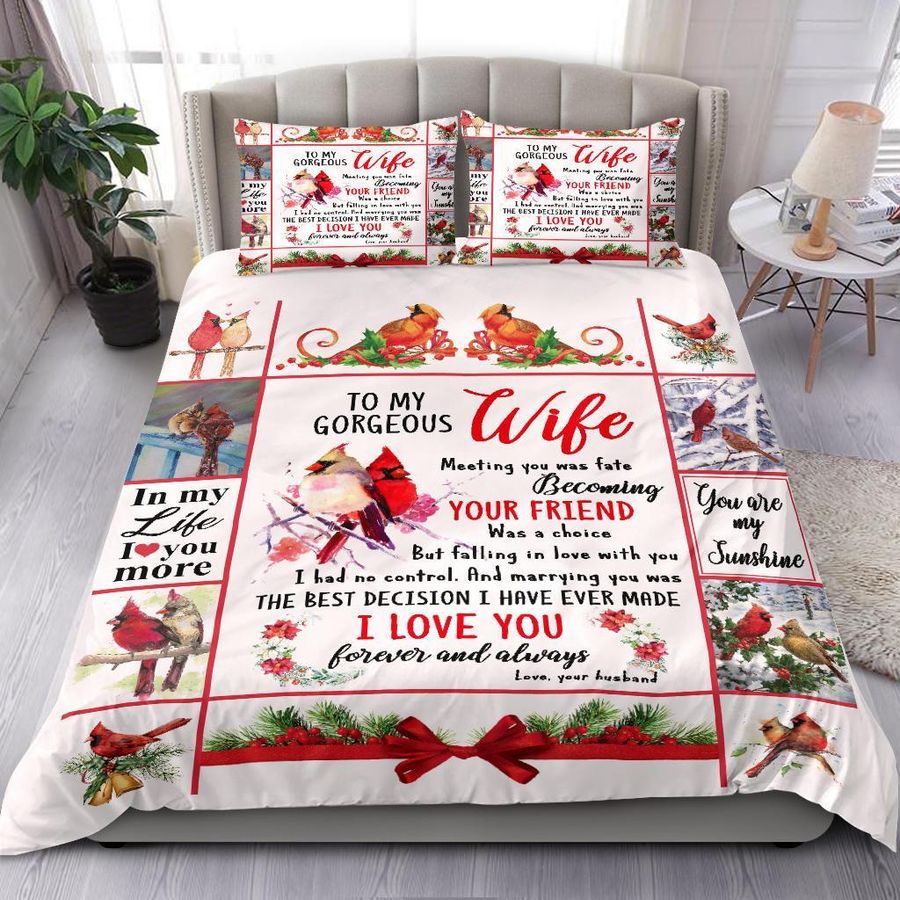 To My Gorgeous Wife Bedding Set Duvet Cover Set
