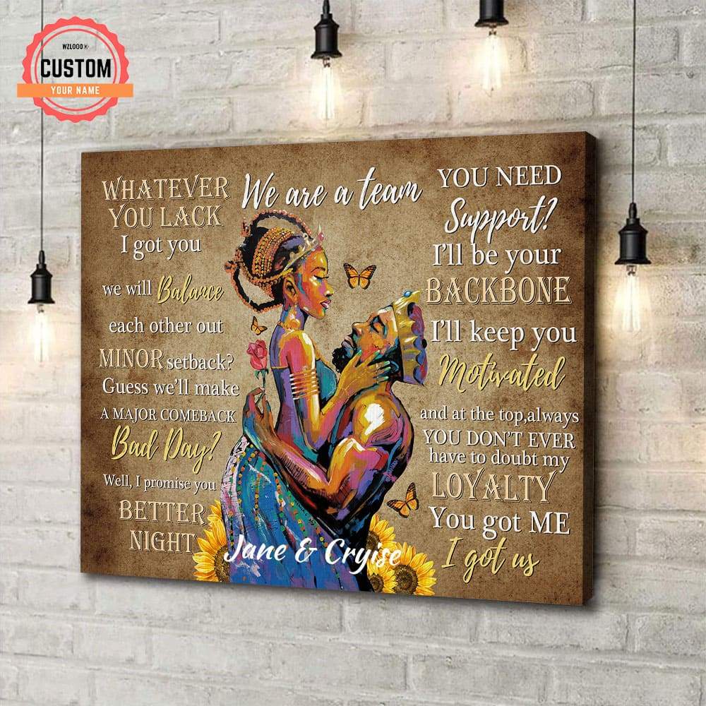 To My Lover I Will Be Your Backbone Custom Name Canvas