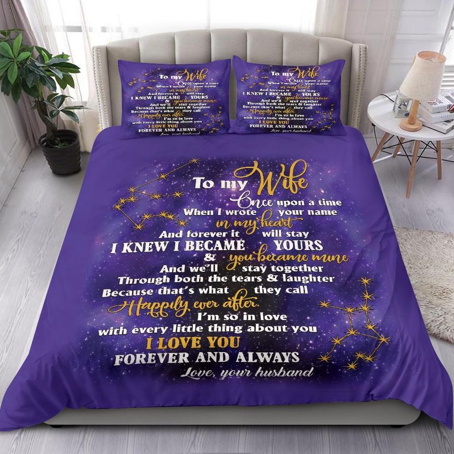 To My Wife Galaxy Bedding Set Duvet Cover Set