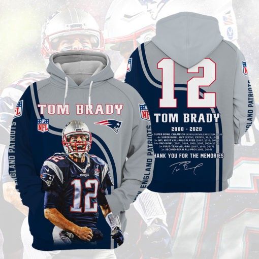 Tom Brady 3D Hoodie Pullover Hoodie