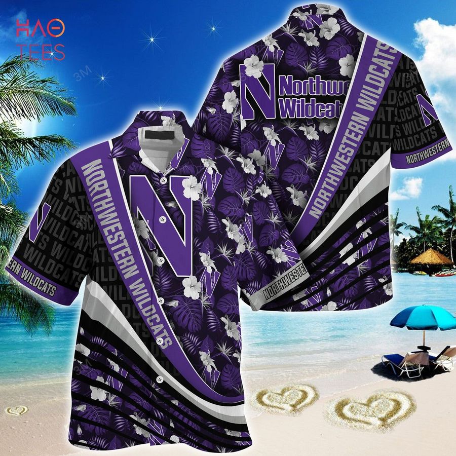 [TRENDING] Northwestern Wildcats Summer Hawaiian Shirt, With Tropical Flower Pattern For Fans