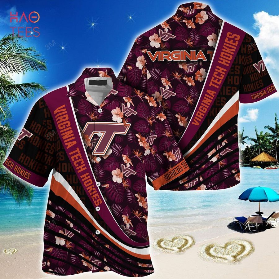 [TRENDING] Virginia Tech Hokies Summer Hawaiian Shirt, With Tropical Flower Pattern For Fans