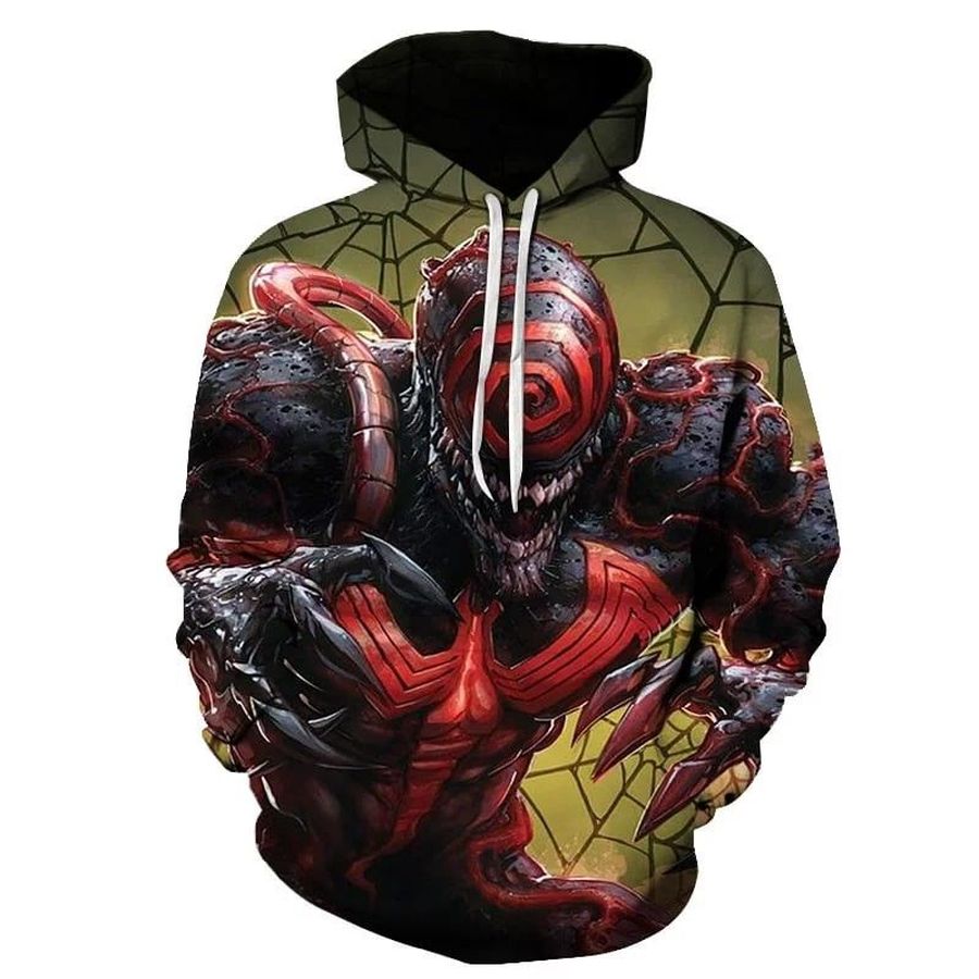 Trendy Spider Man Venom Movie Nice Pullover And Zippered Hoodies Custom 3D Graphic Printed 3D Hoodie All Over Print Hoodie For Men For Women