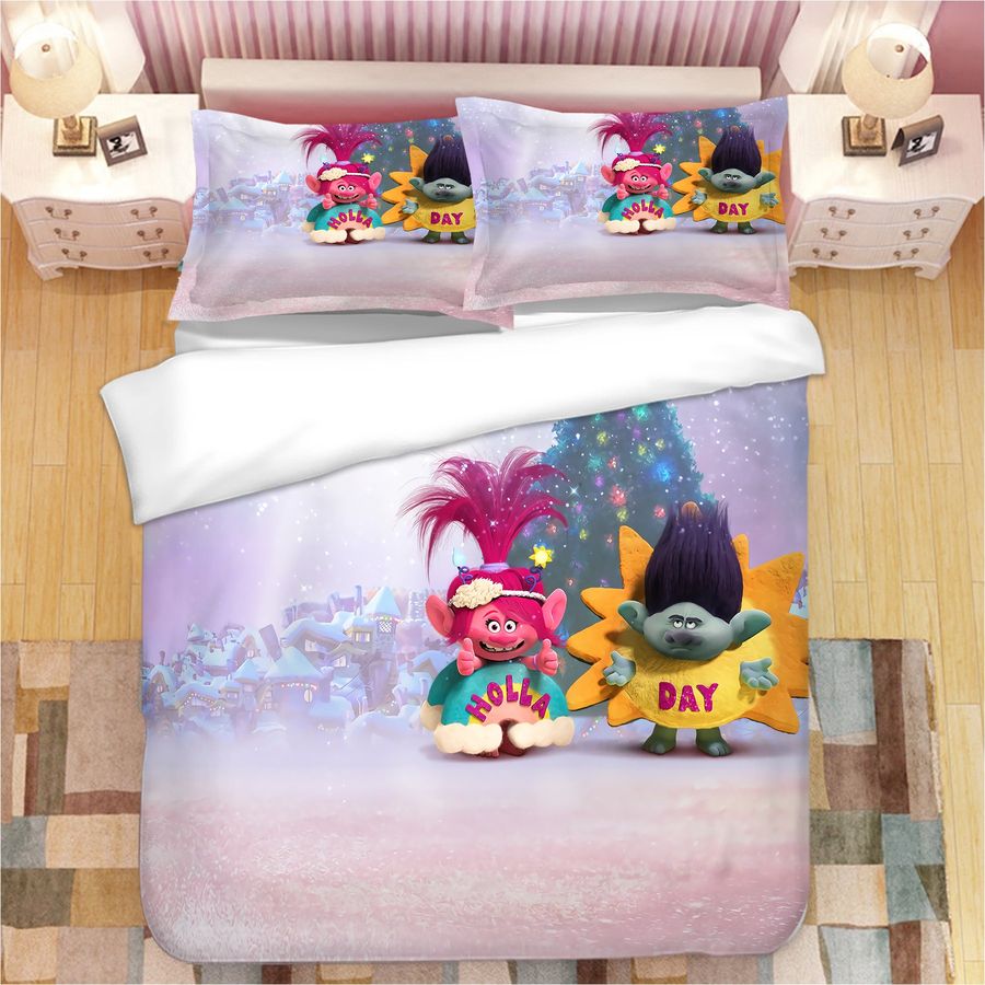 Trolls Poppy #19 Duvet Cover Quilt Cover Pillowcase Bedding Sets
