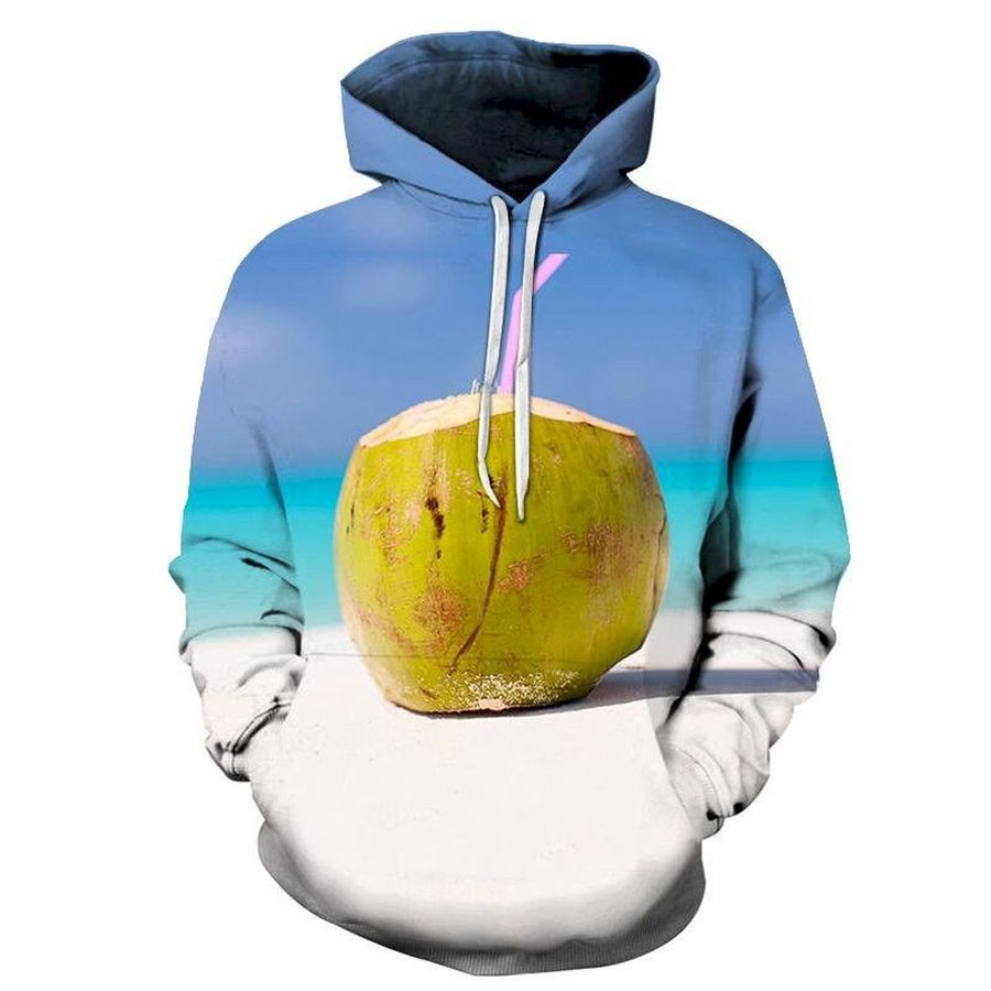 Tropical Coconut 3D Sweatshirt Hoodie Pullover Custom