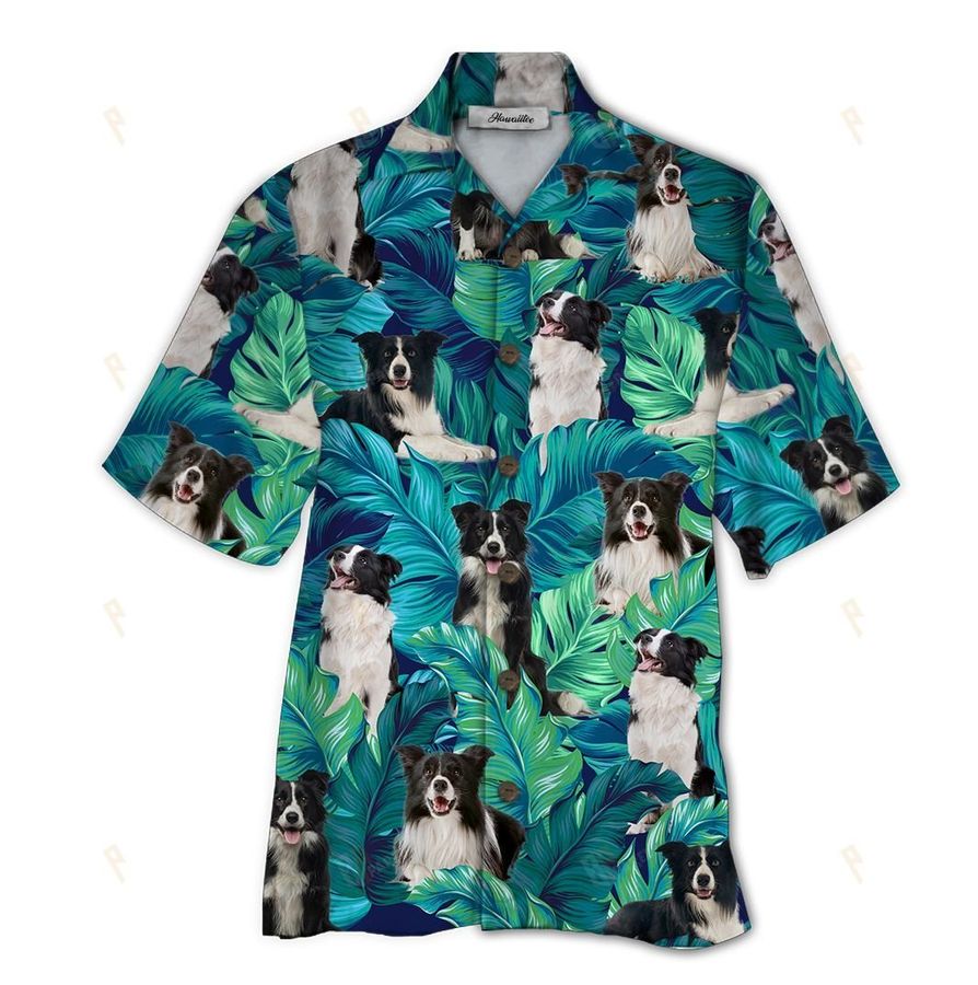Tropical Summer Aloha Hawaiian Shirt Border Collie QL-HG1574