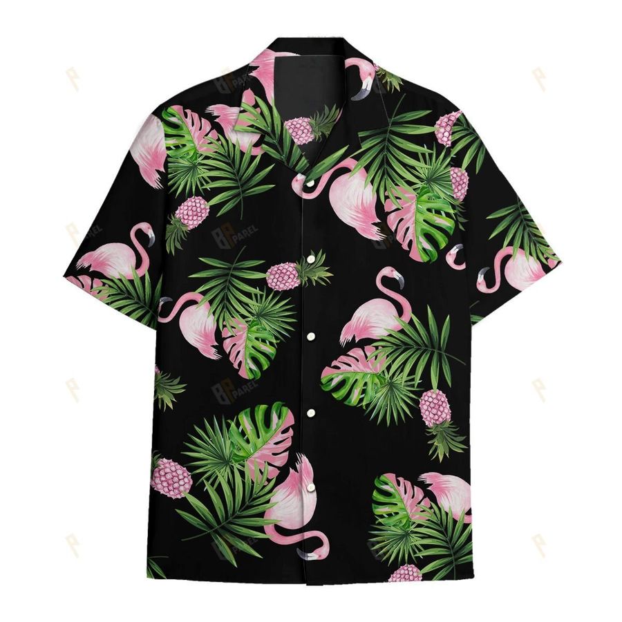 Tropical Summer Aloha Hawaiian Shirt Flamingo AV-HG03