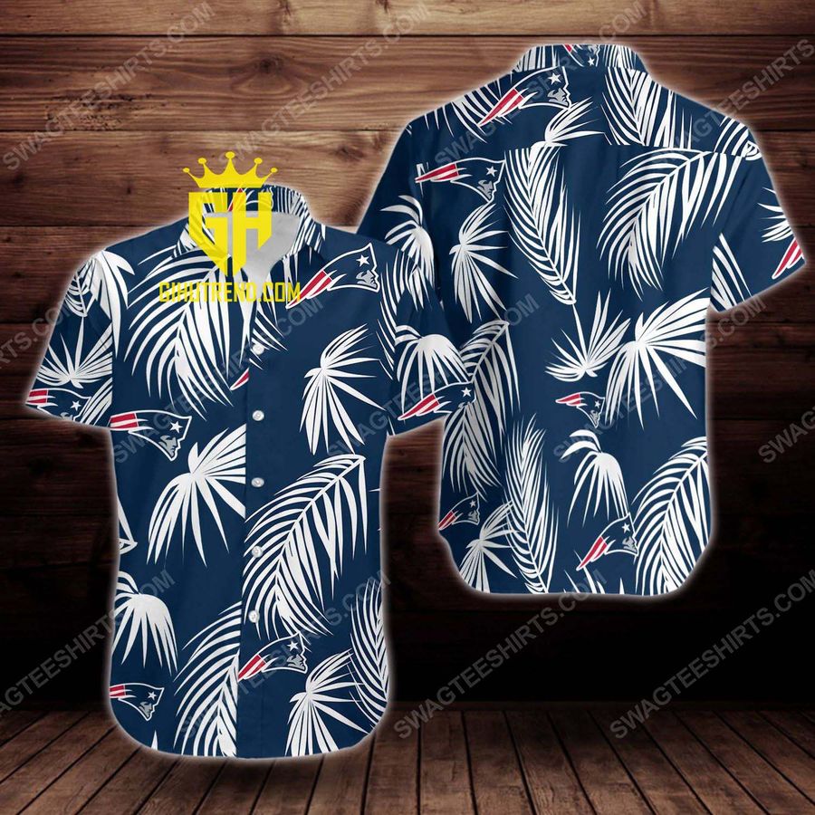 Tropical summer new england patriots short sleeve Hawaiian beach shirt