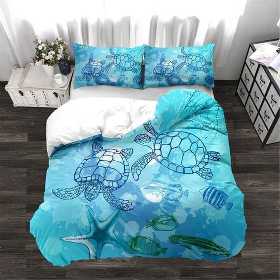 Turtle Art 07 Bedding Sets Duvet Cover Bedroom, Quilt Bed