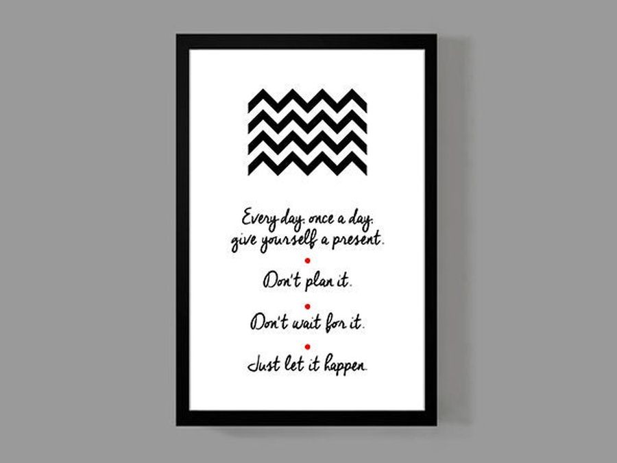Twin Peaks Poster - Dale Cooper Quote - TV Poster Print - Home Wall Art, TV Show Art, Twin Peaks Art, Twin Peaks Quote