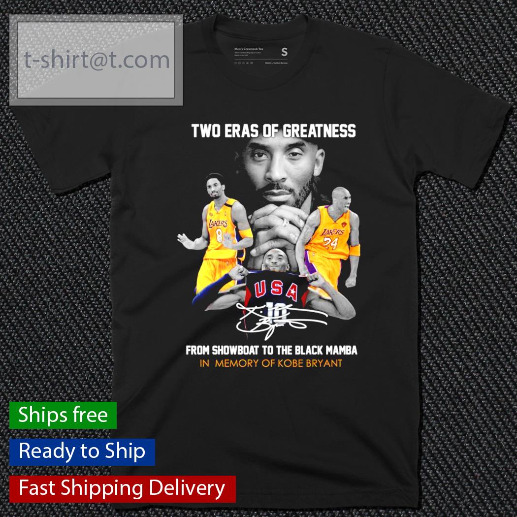 Two Eras Of Greatness from showboat to the black mamba t-shirt