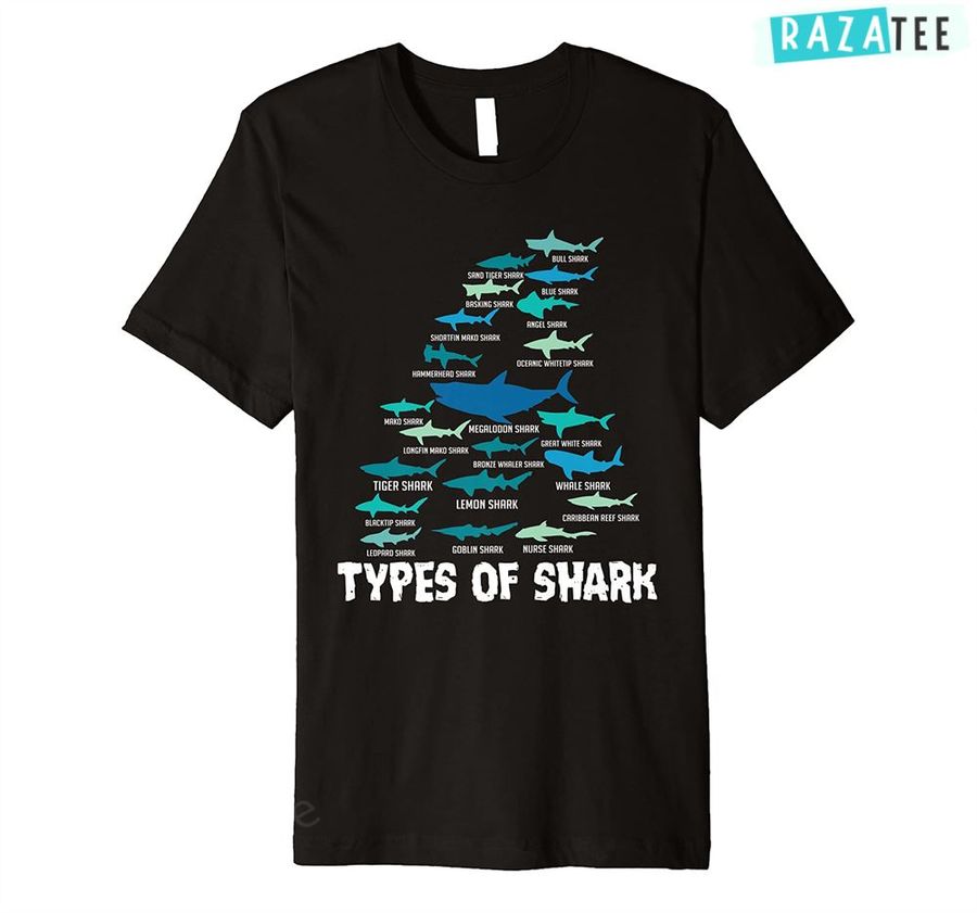 Types of Shark Megalodon Great White Nurse Shark Premium