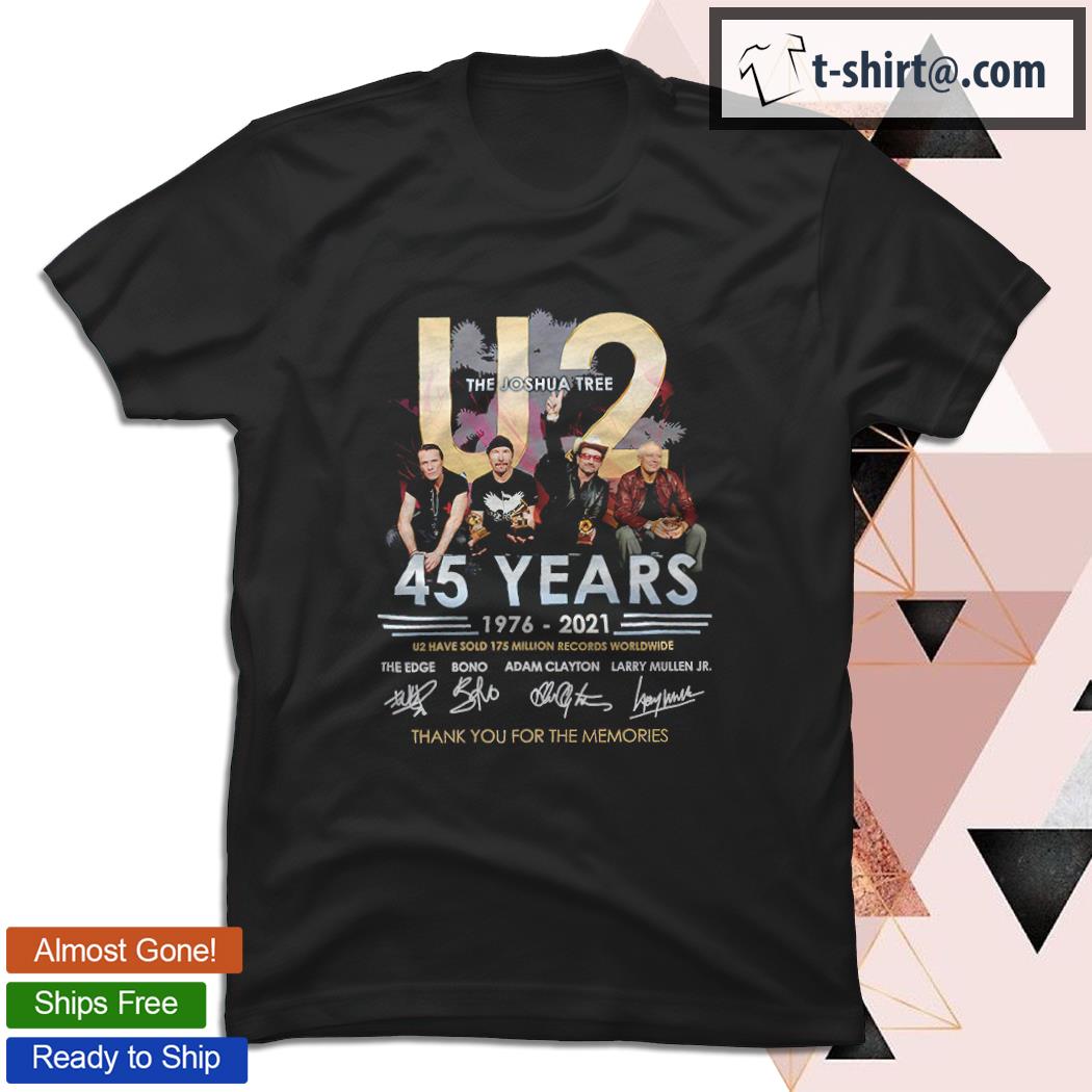 U2 The Joshua Tree 45 years 1976 2021 thank you for the memories shirt
