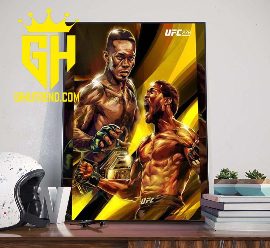 UFC 276 Adesanya vs Cannonier MMA Art Style Poster Canvas