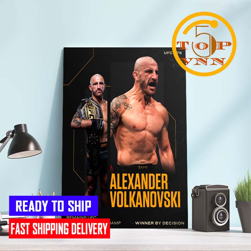 UFC 276 Alexander Volkanovski Remains UFC Featherweight Champions Winner Fan Gifts Poster Canvas