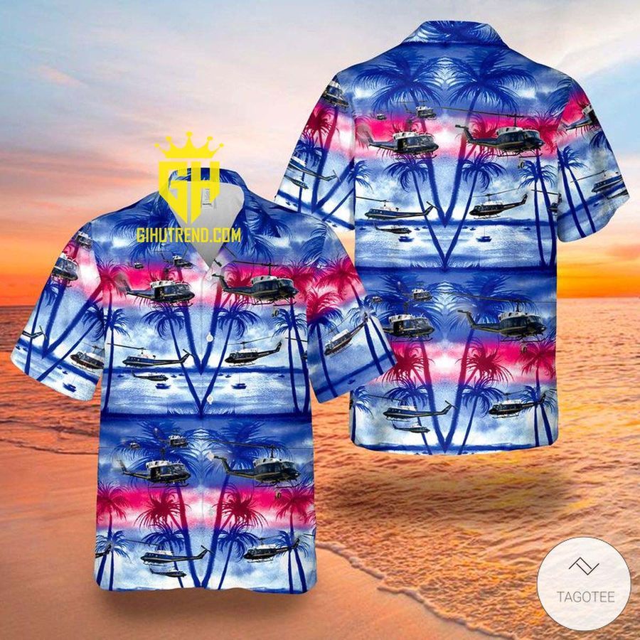 UH-1N 1st Helicopter Cool And Beautiful Hawaiian Shirt