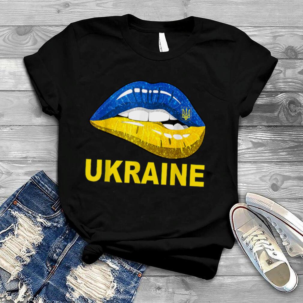 Ukraine T shirt Ukrainian Flag Sexy Lips Women Girl Ukraine T Shirt