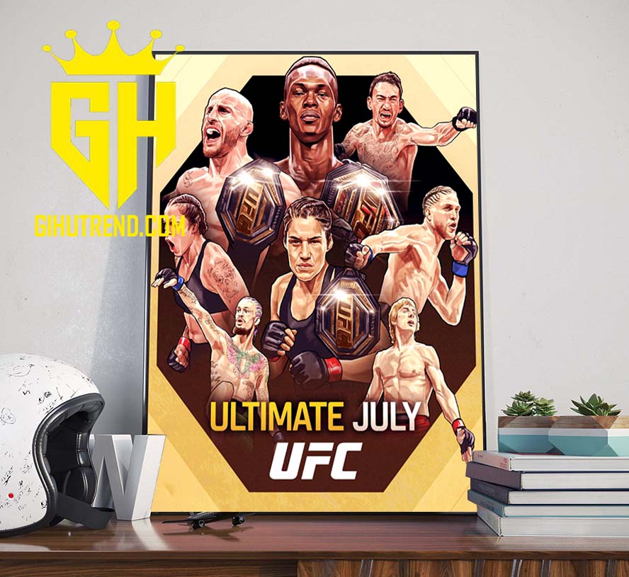 Ultimate July UFC Art Style Poster Canvas