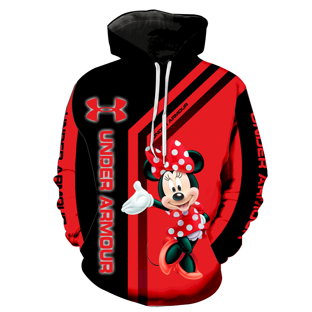 Under Armour Minnie Mouse New Full All Over Print V1434 Hoodie Zipper