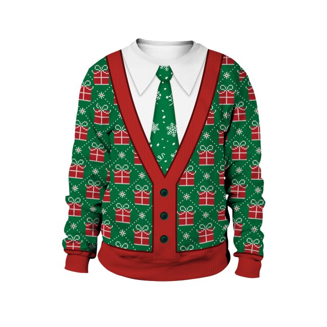 Uniform Pattern Christmas Sweater