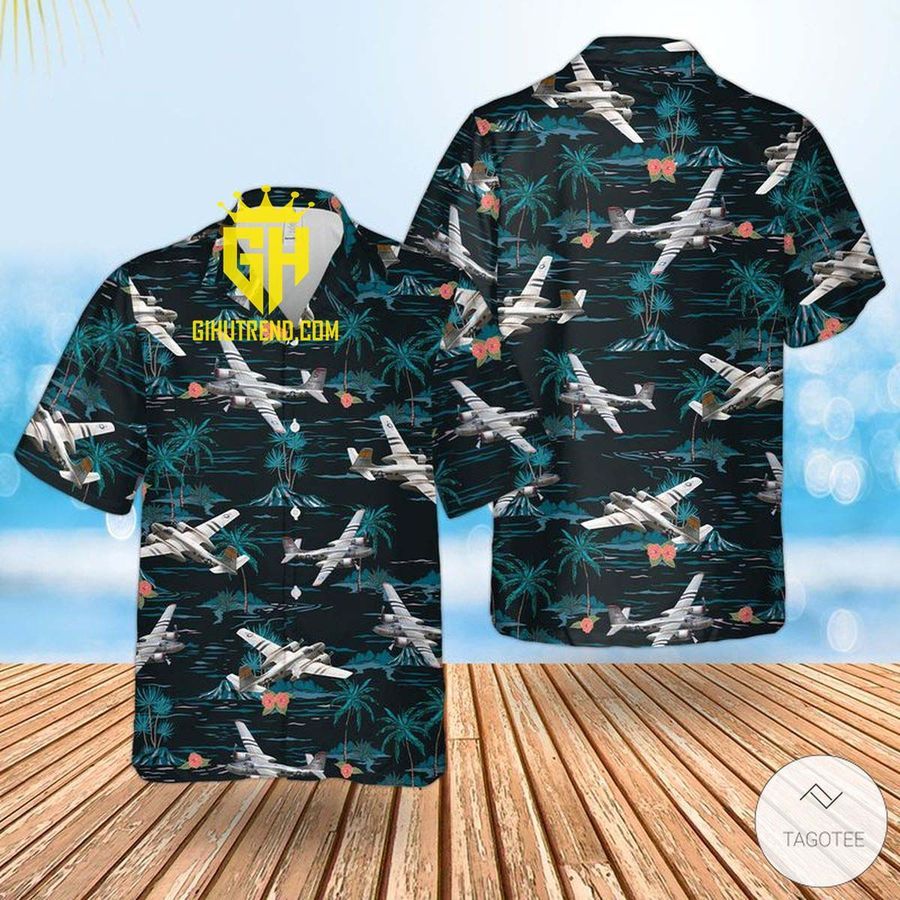 US Air Force Douglas A-26 Invader Hawaiian Beach Shirt